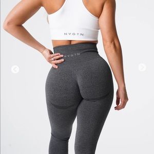 New NVGTN black speckled contour seamless leggings XS new with tags